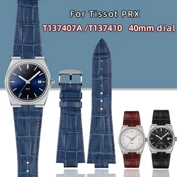 Genuine Leather Watch Strap For Tissot PRX Super Player Series T137.410 T137.407 40MM Dial Men's watchbands Watch Accessories