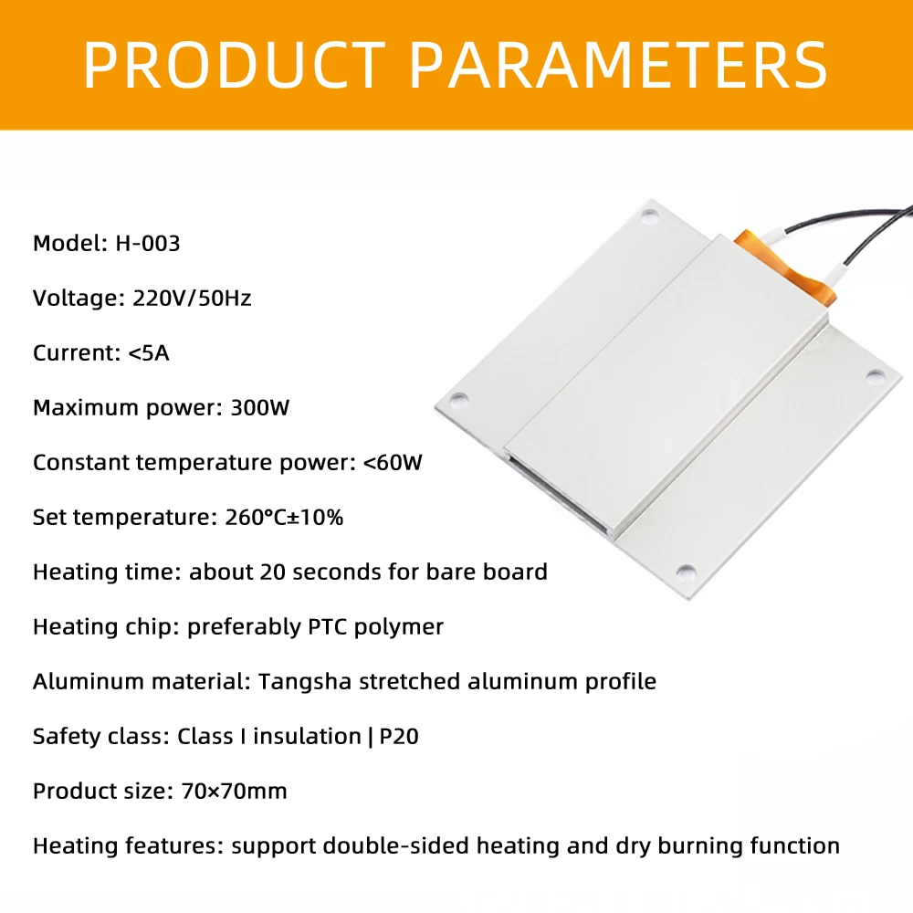 H003 alluminio Led Remover BGA dissaldante stazione PTC Fever Plate preriscaldamento LCD Strip Chip riparazione termostato piastra riscaldante