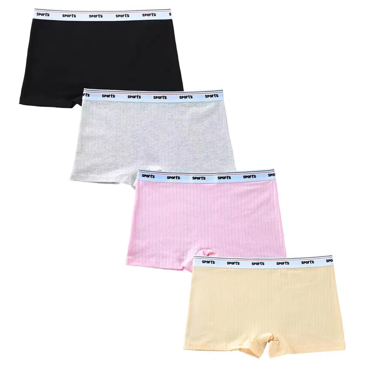 4Pc Children Underwear Cotton Panties Girl Teenager Thong Toddler Briefs 8-15T