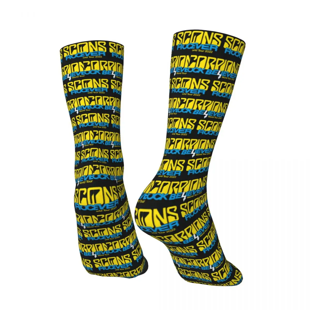 Scorpions Rock Band Socks Gothic Stockings Men Soft Breathable Outdoor Sports Socks Spring Pattern Anti Skid Socks