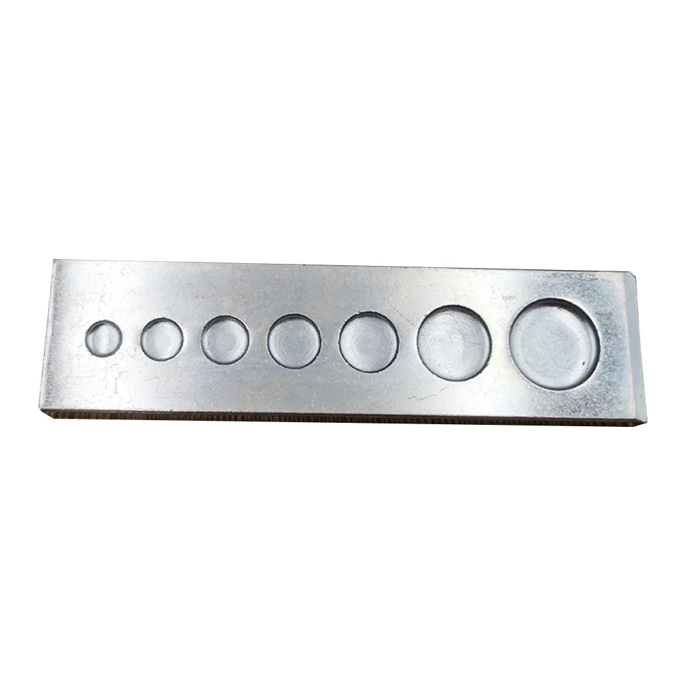 Imagem -04 - Couro Craft Bottom Plate Furador Snap Button Tools Rebite Setter Base Aço Carbono em mm mm mm mm 10 mm 12 Milímetros 15 Milímetros