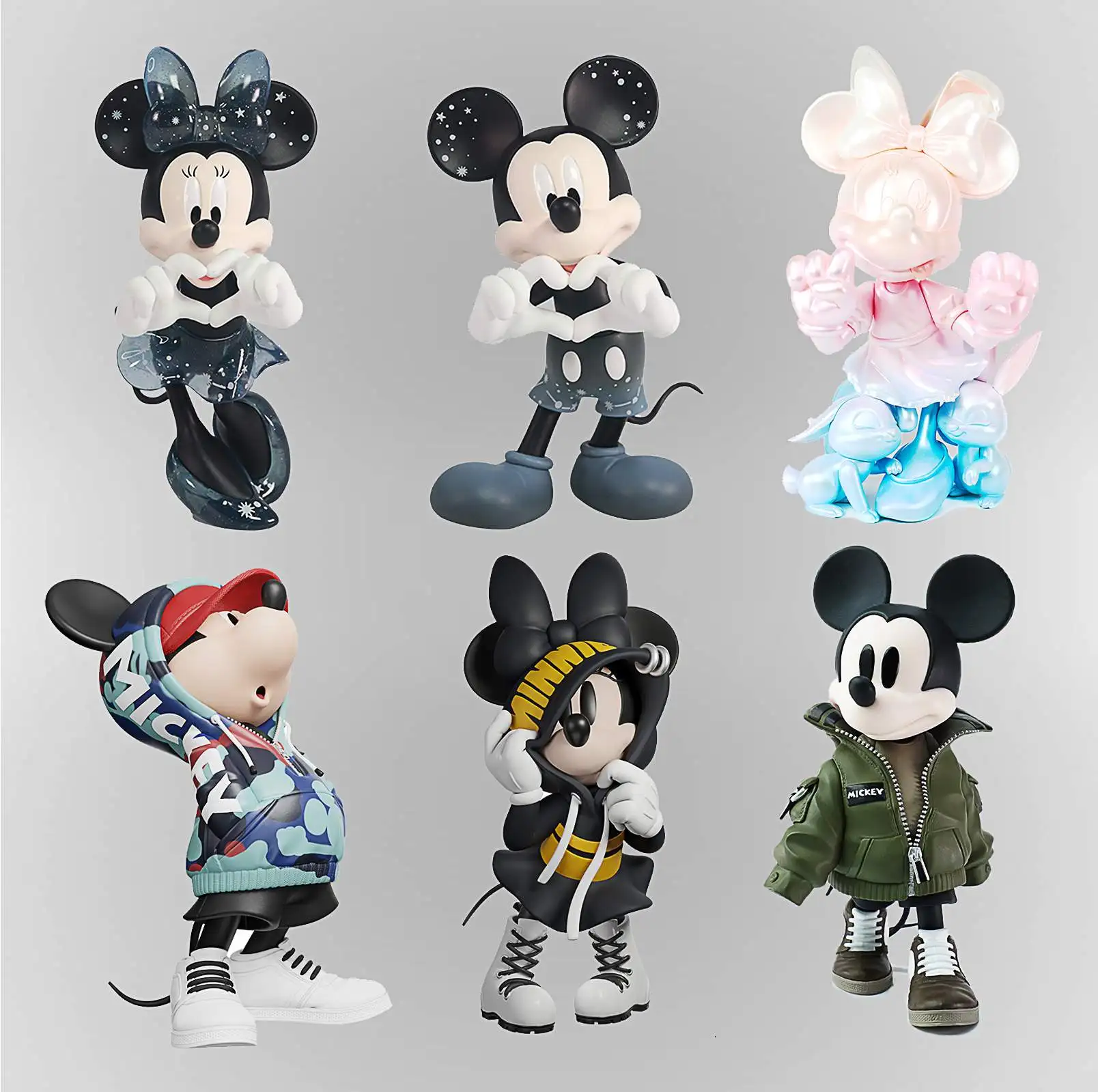 Em estoque 15cm disney mickey mouse minnie anime figura dos desenhos animados terno de maré decoração figura de ação boneca ornamentos crianças brinquedos presente