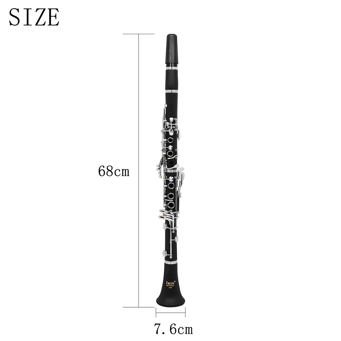 IRIN Clarinet 17 Key Bb Flat Bakelite Clarinet Professional nstrument Tube Clarinet with Case Strap Reed Accessories