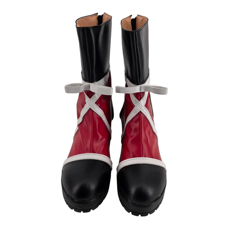 Mai Shiranui Cosplay Schoenen Anime Game Rode En Zwarte Mid Laarzen Carnaval de Halloween Voor Vrouwen