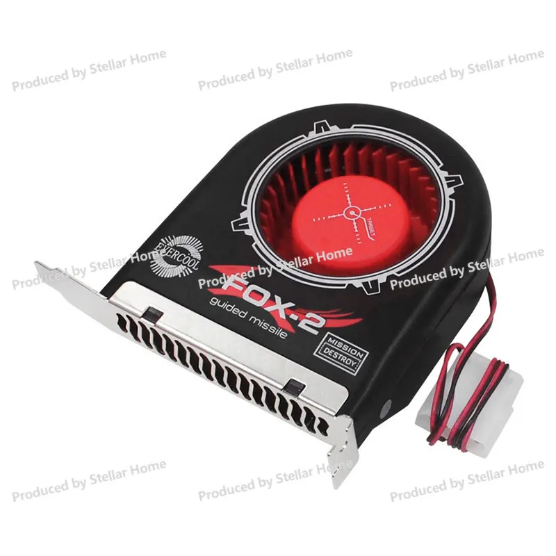 PCI Extractor Fan, Turbo Graphics Card Cooling Fan, Desktop Cooling FOX-1 FOX-2 Chassis Turbo Fan