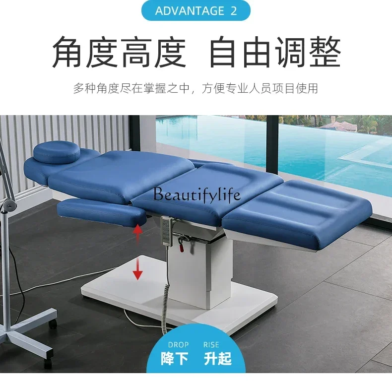 Salón de belleza de pedicura de masaje de cama de belleza eléctrica giratoria