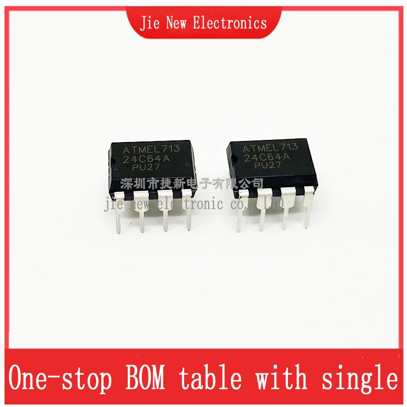 10PCS AT24C64A-10PU-2.7 DIP-8 Integrated circuit new original spot supply
