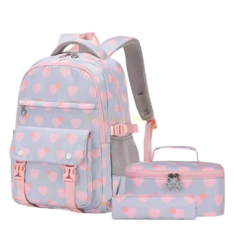 X90D حقيبة حقيبة ظهر على ظهر ظهر مدرس مع علبة قلم رصاص معزولة للطالب