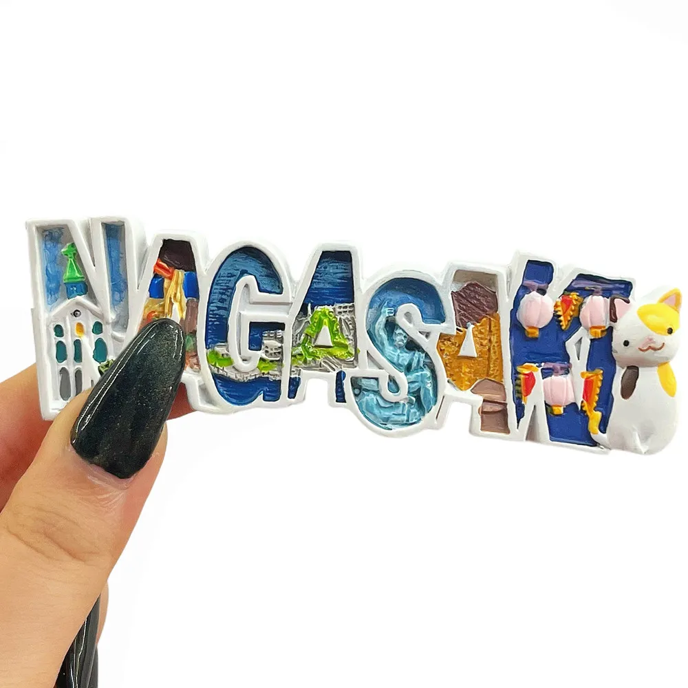 Japan City 3D Letter Fridge Magnet, Resin Travel Souvenir, Gift & Collectible