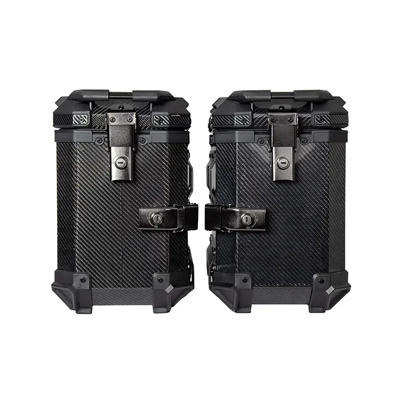 38L Carbon Fiber Side Box Motorcycle Large Capacity Luggage Waterproof Side Hanging Box Motorcycle Supplies Side Tail Box