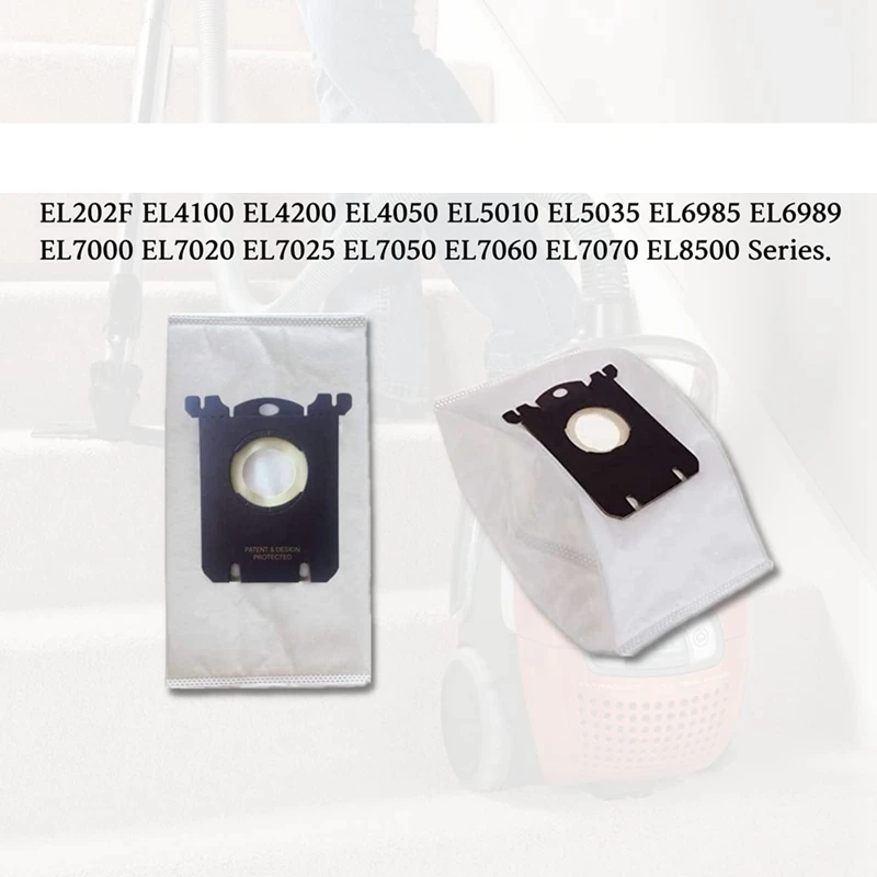 10 pacote de substituição saco vácuo saco pó compatível para electrolux s saco clássico el200f el8500 aspirador acessórios