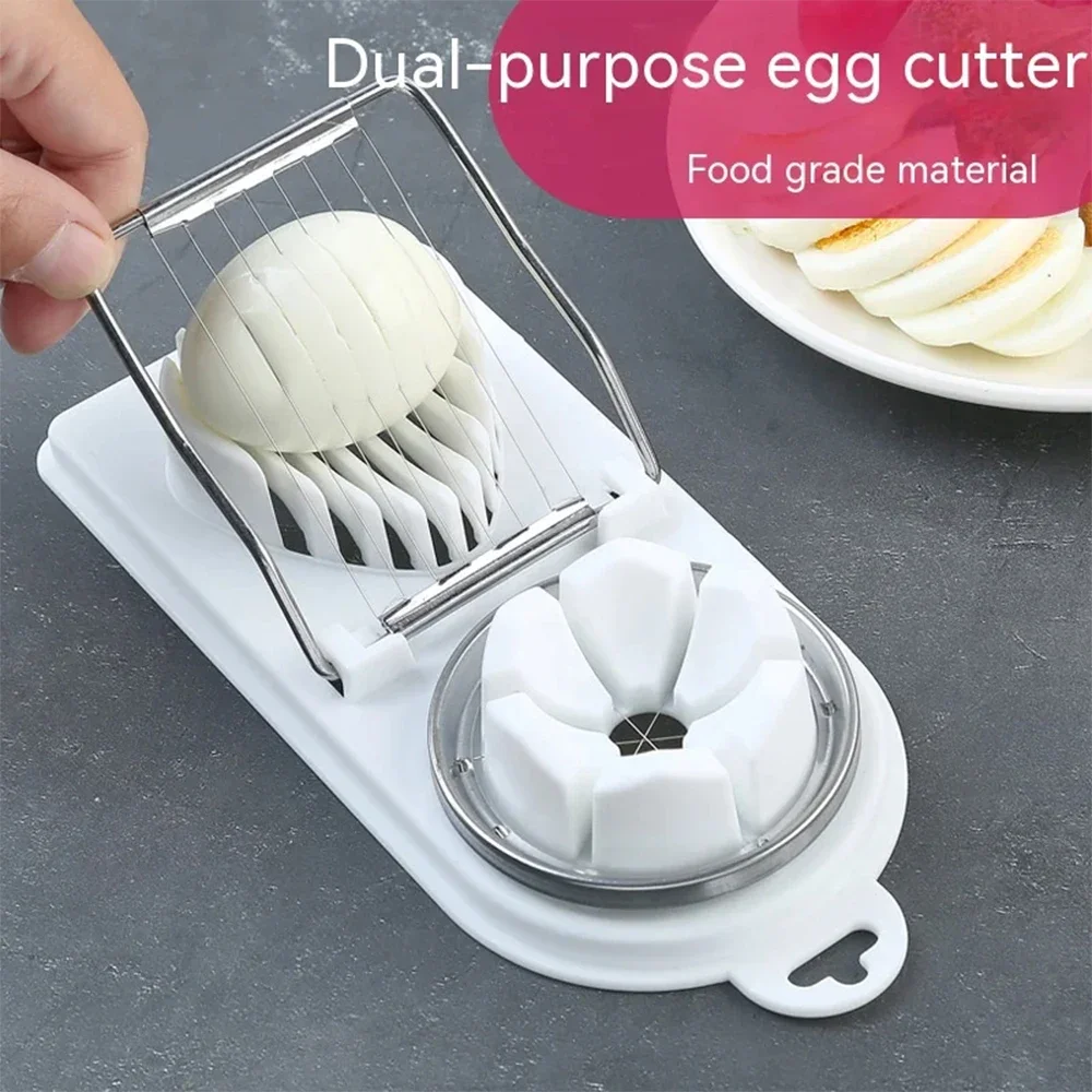 1 Creative Two in One Egg Slicer Japanese Fancy Century  Multi-function Egg  Stainless Steel Egg Slicer