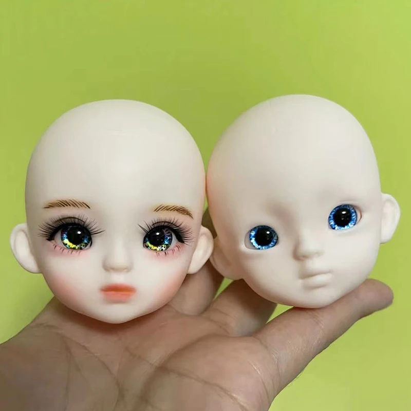 

Fashion DIY Makeup 1/6 Bjd Doll Head with Eyes Handmade 30cm Dolls Head Accessories Kids Toy Girls Toy Gift