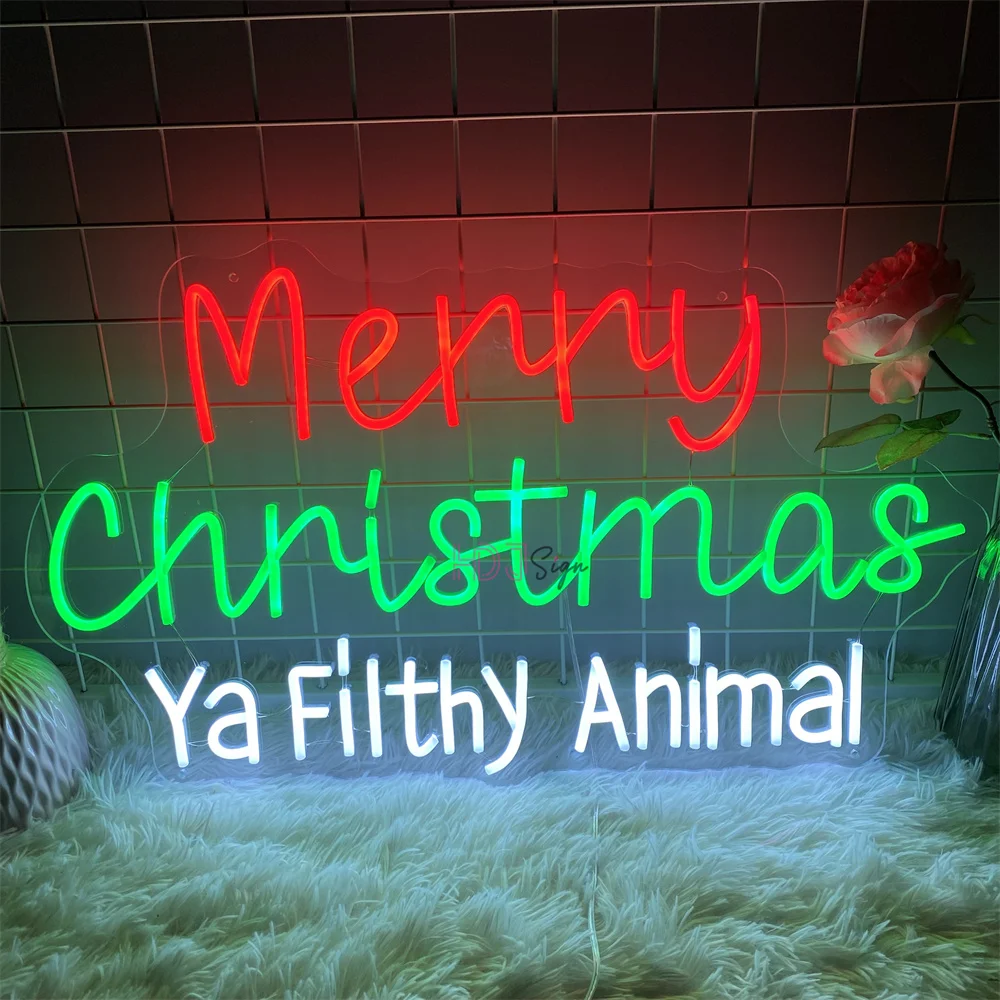 Merry Christmas Neon Led Sign New Year LED Christmas Night Lights USB Kids Bedroom Party Bar Wall Decor Christmas Decoration