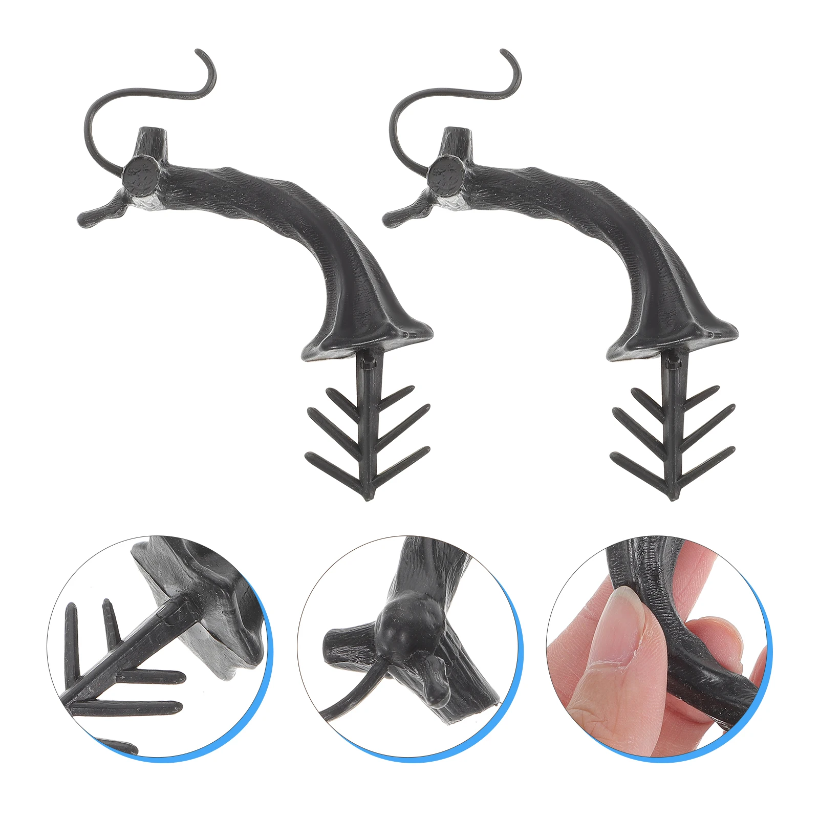 

24 Pcs Pumpkin Accessories Artificial Stems Top Handle Halloween Craft Plastic Stalks Decorations Outdoor