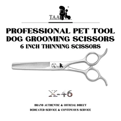 TAA Pet Scissors for Dog Professional Thinning Scissors Grooming Tools Ultralight 6-inch Scissors Cat Dog Handmade Shears X-46