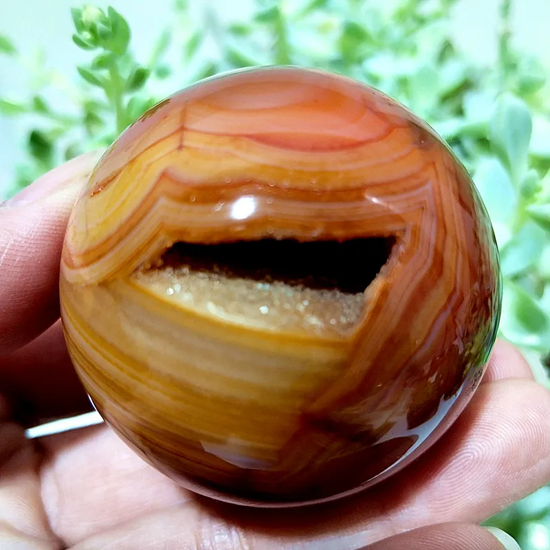 Natural Stone Red Agate Crystal Ball Geode Druzy Sphere Cluster Chakra Meditation Spiritual Healing Home Ornaments - Image 3