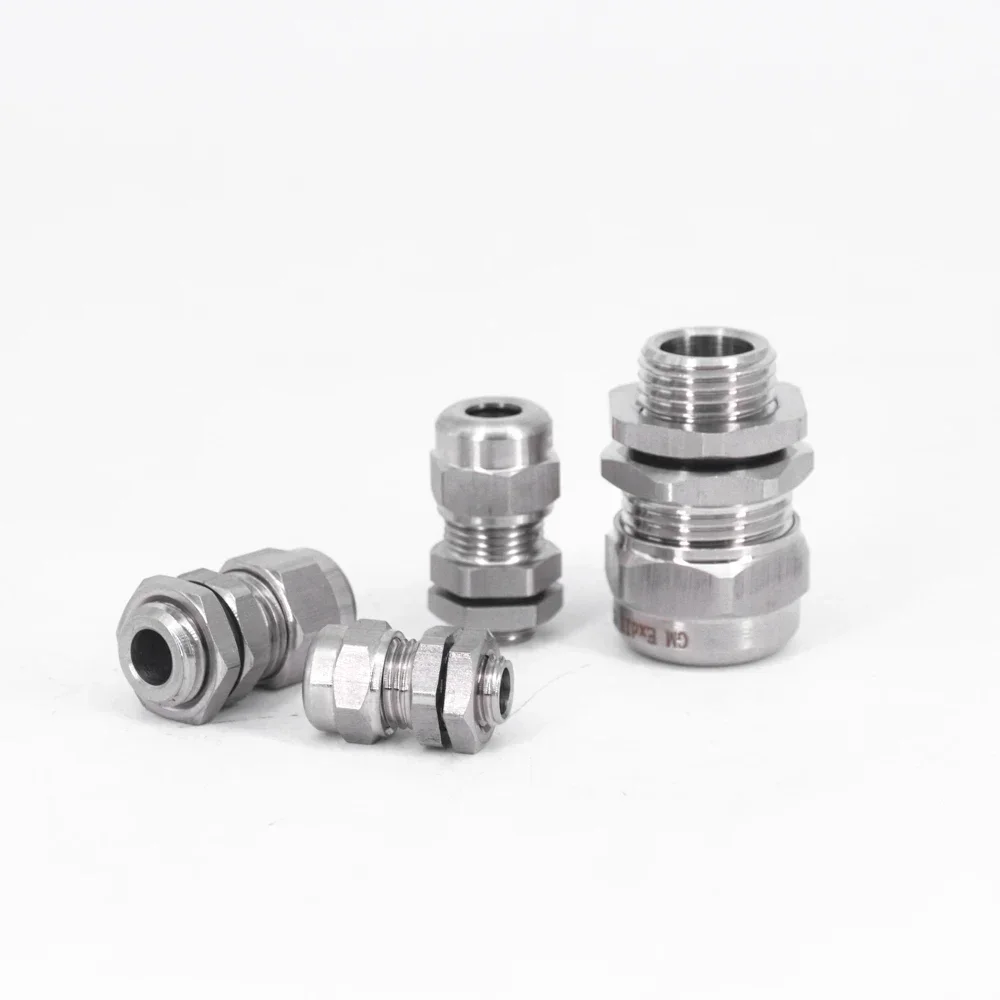 M6 M8 M10 M 12 M14 M16 M18 Metric Cable Gland Waterproof Explosion Proof 304 Stainless Steel Connector