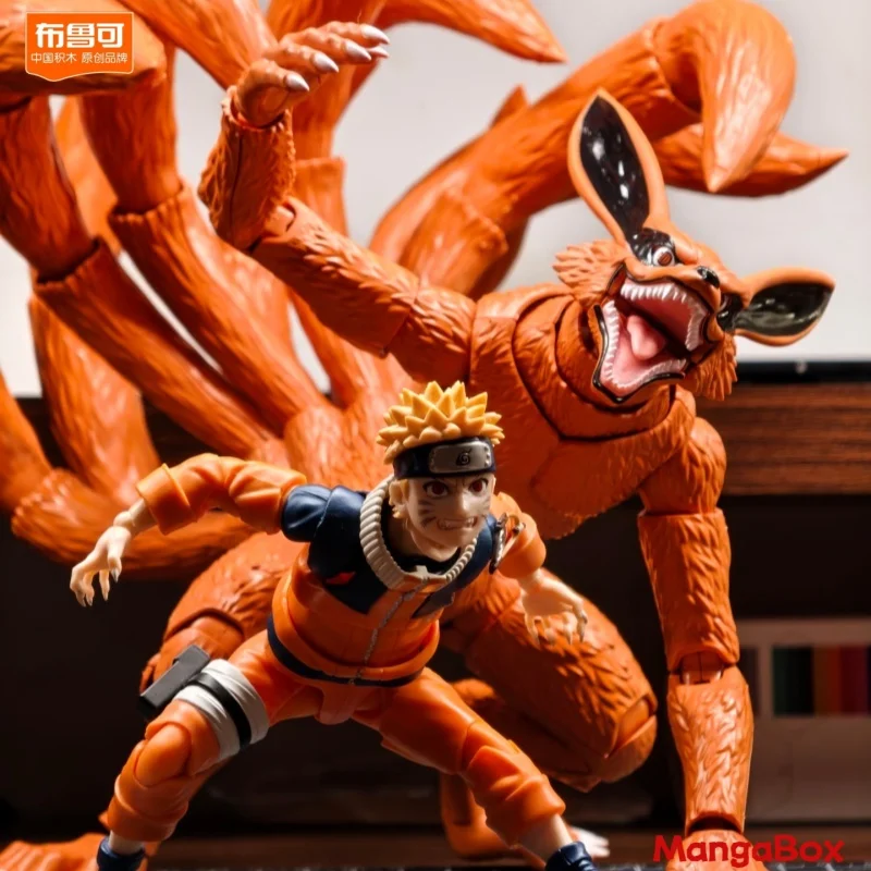 

In Stock Blokees Naruto Building Block Man Legend Edition Handheld Toy Collectible Figure Nine Tails Collection