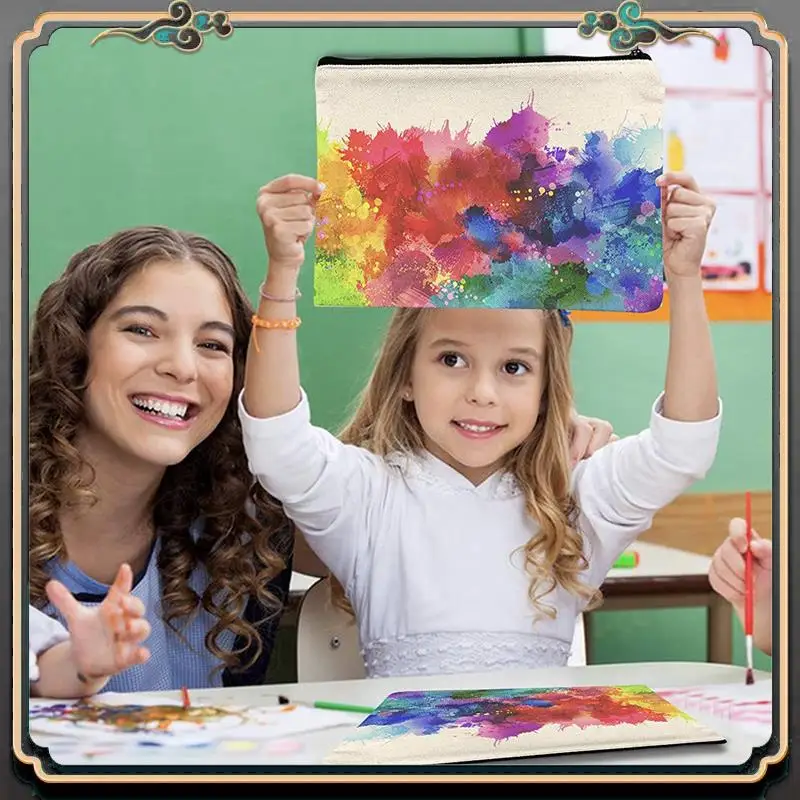 

Reliable-108Pcs Canvas Zipper Bag Pencil Case Cosmetic Bag Blank Bag DIY Craft Bag Cosmetic Bag Cosmetic Bag DIY Craft School