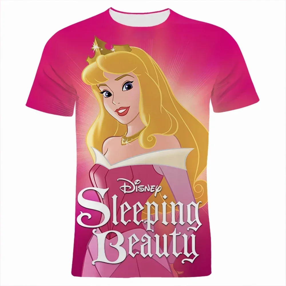 2024 summer Disney anime Sleeping Beauty 3d print T-Shirts Cartoon Maleficent 3D Print Men Women Fashion T-Shirt Kids Tees Tops