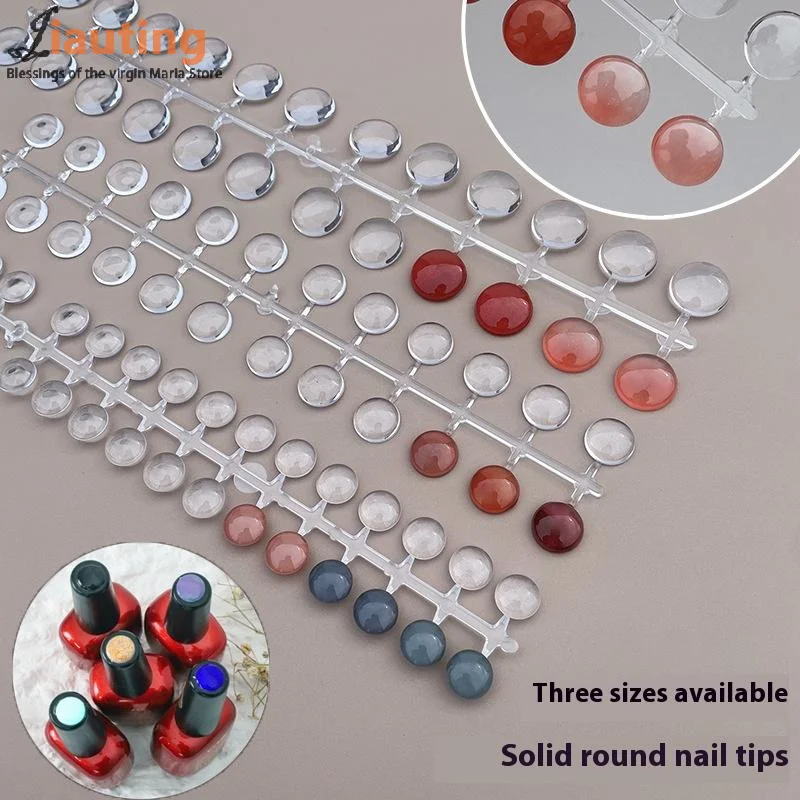 1/1.2/1.5 سنتيمتر صغيرة مستديرة الشكل واضح الزجاج مسمار البولندية اللون بطاقة مسمار الفن اللون عرض نصائح 240/120 قطعة مخطط ألوان وهمية تظهر