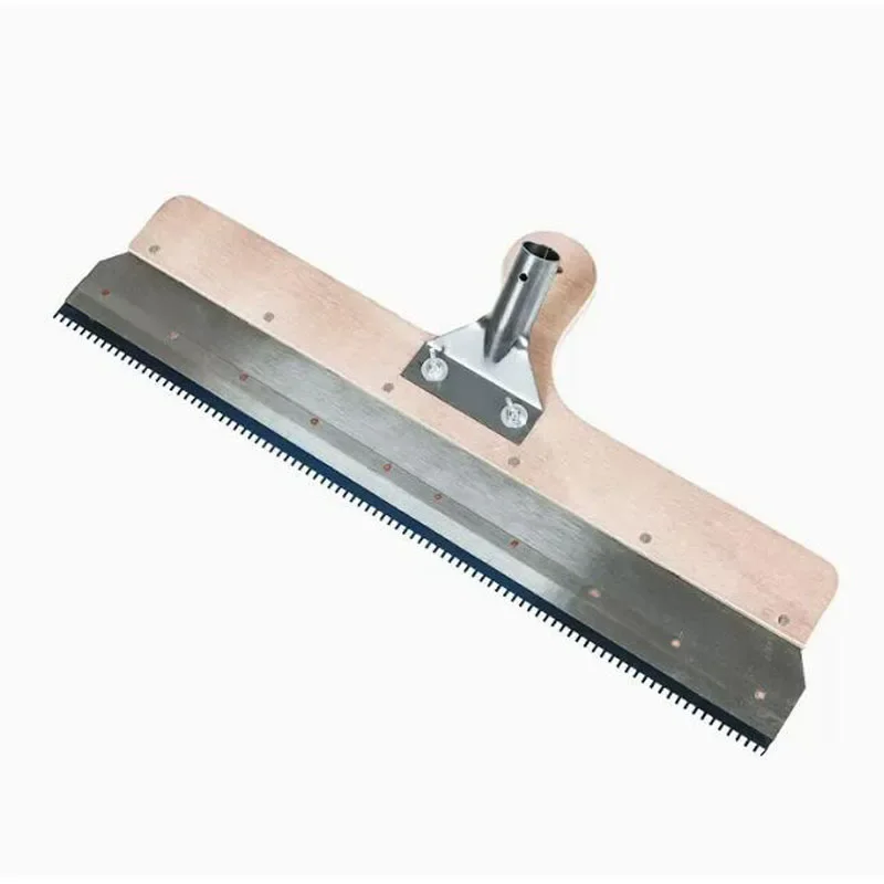 Manual Scraper Holder with 3MM/5MM Teeth and Adapter Cement Self-Leveling Scraper Epoxy Cement Mortar Construction Tool