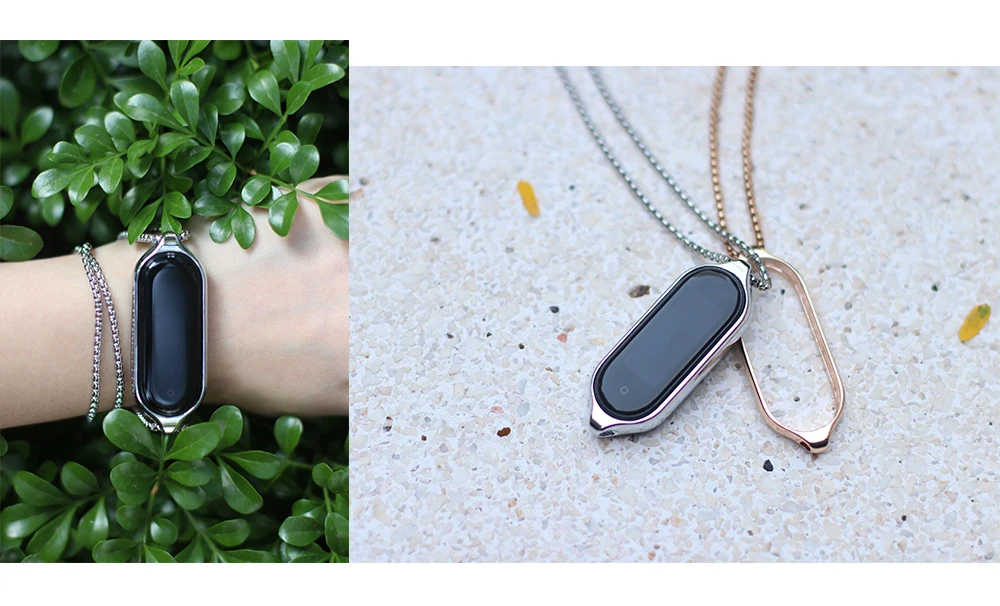 Necklace for Mi Band 10 9 8 7 6 5 Smart Bracelet Strap for Mi Band 9 Metal Wristband for Mi Band 7 6 Hanging Neck Decoration