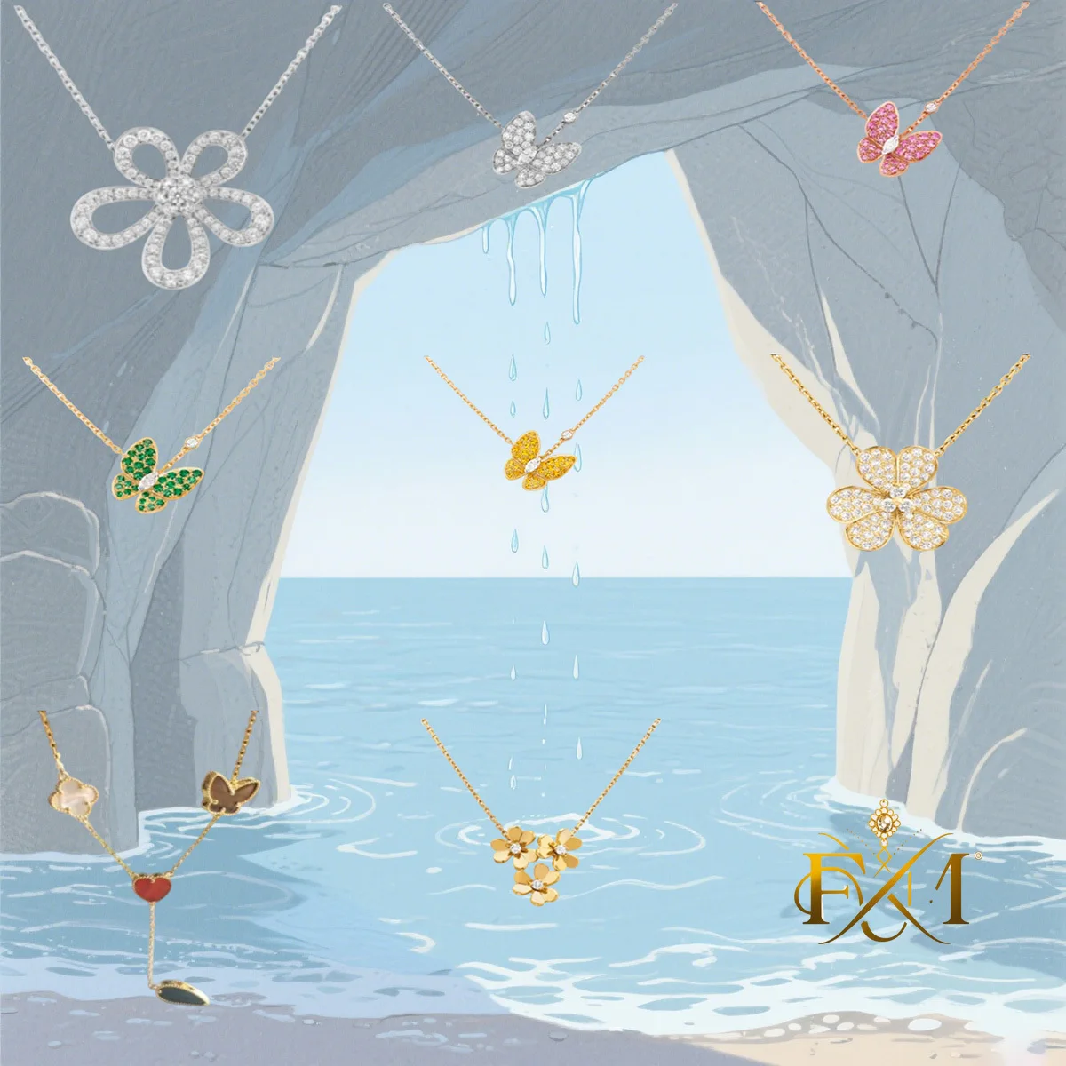 

2025 Summer Luxury Necklace VC Luxury Design Dazzling Natural and Dynamic Fashion Jewelry Suitable for Giving To Friends