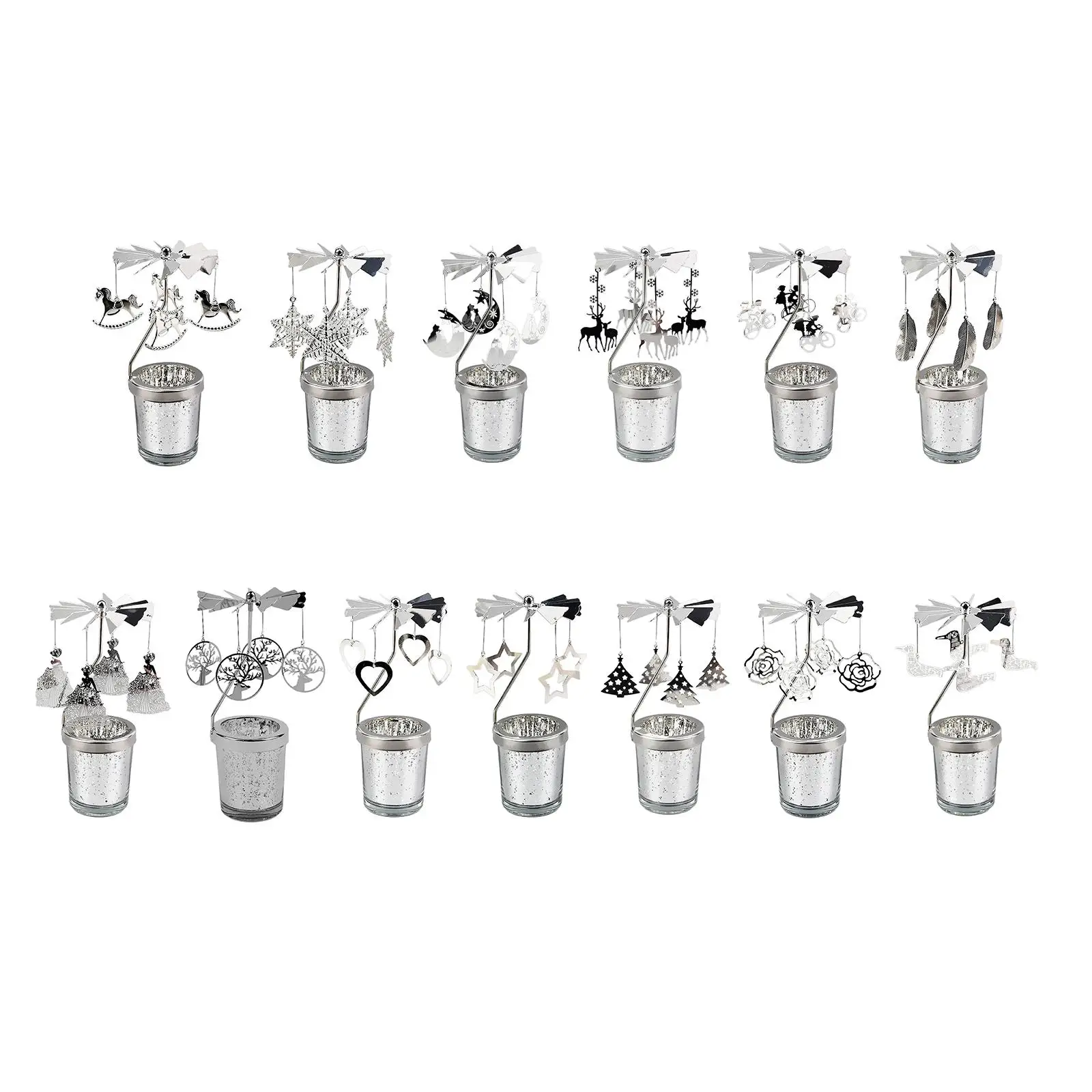 Drehbarer Kerzenhalter aus Metall, Teelichthalter, Kerzenhalter, Teelichthalter für Kamin, Desktop, Heimdekoration, Ornament