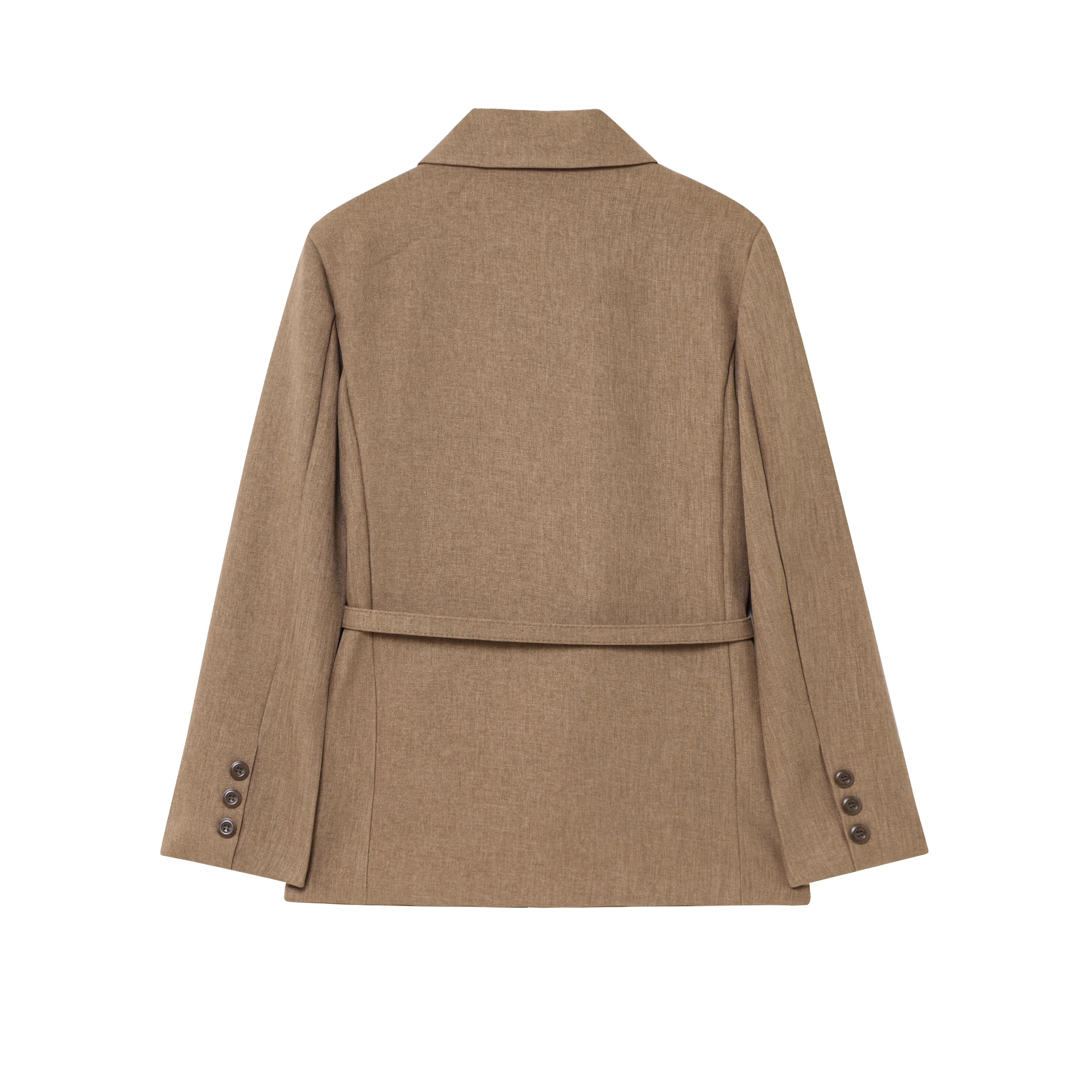 SuperAen Blazer Lengan Panjang Warna Solid Fashion 2025 Baru Wanita Gaya Eropa dan Amerika