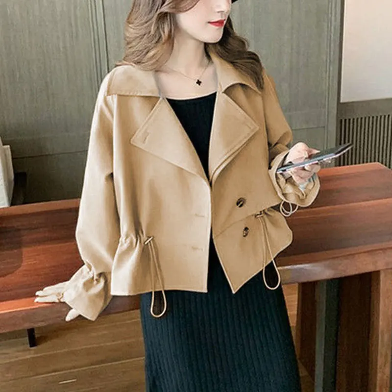 Women Elegant Temperament Thick Tops, Casual All-Match Coat, Korean Fashion, Simplicity, Office Lady Clothes, Autumn, New Style