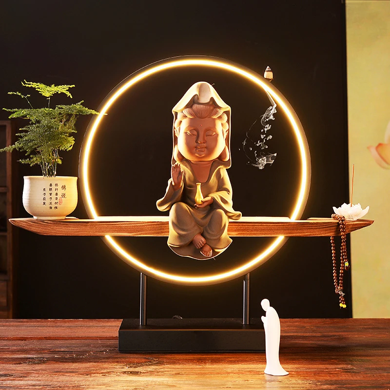 Southern Sea Buddha For Home Worship, Household Jade , Guanyin Bodhisattva Statue, Ceramic Ornament