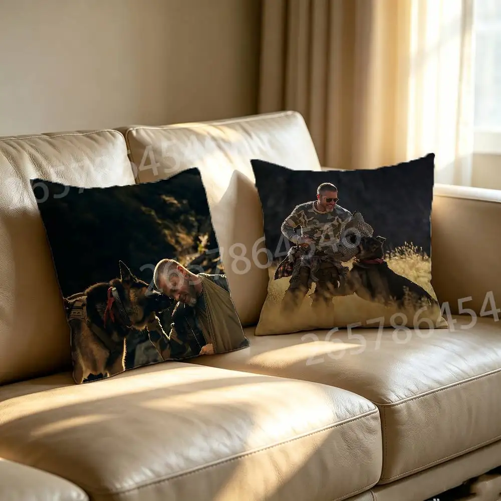 H-Heart of the B-Beast Polyester Printed Pillow Cover Square 30 35 40 45 50 55 cm Soft for Sofa Bed Car Home Decor