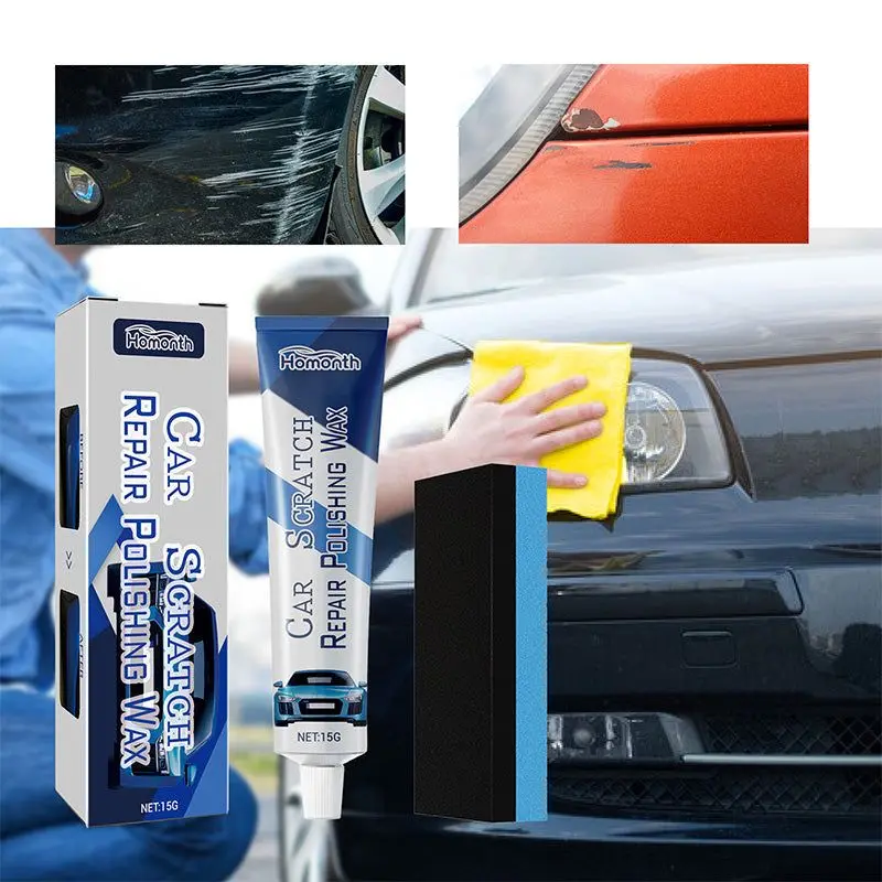 Car Polishing Wax Auto Paint Care Repair Scratch Detailing Coating Agent Glossy Car Cleaning Stains Coat for Automobile Car Wax