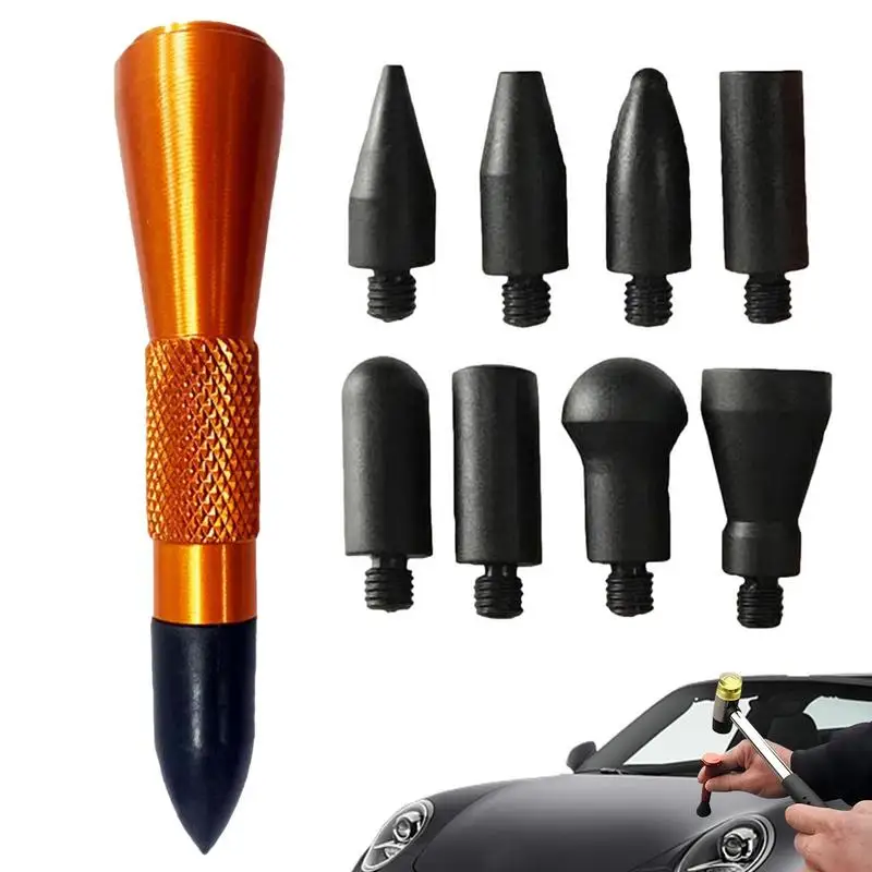 

Car Paint-less Dent Removal Kit 9Pcs Dent Repair Tool Kits Dent Removal Tap Down Tools Dent Lifter Puller For Car Large Small