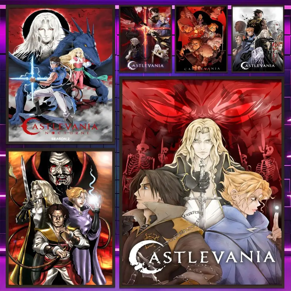 Game C-Castlevania Hot Poster Versatile HD Waterproof Wall Art Self-Adhesive Decor for Any Space Ideal Gift