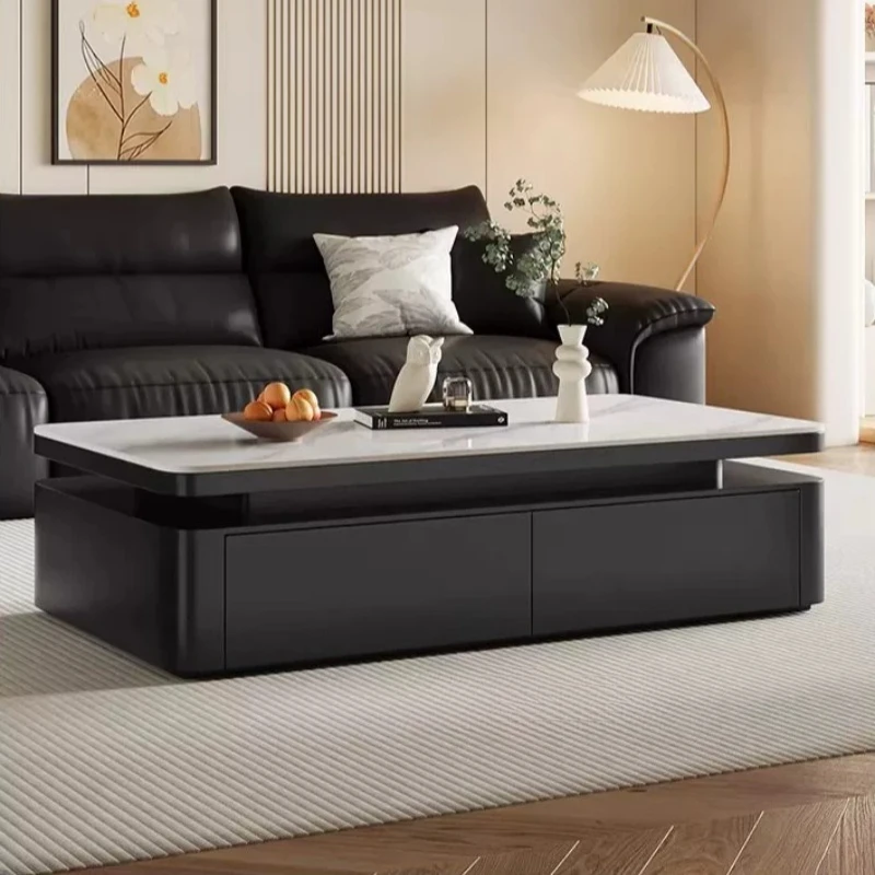 Modern Rock Slab Coffee Table Living Room Home Light Luxury High Sense Minimalist Small Sedentary Center Coffee Tables Furniture