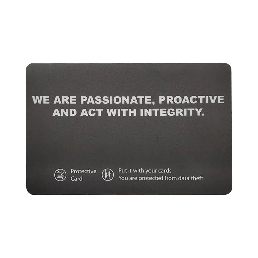 1/2 Set RFID Blocking Card Ultra Thin NFC Debit Credit Card Passport Protector NFC Signal Blocking Card for Men & Women