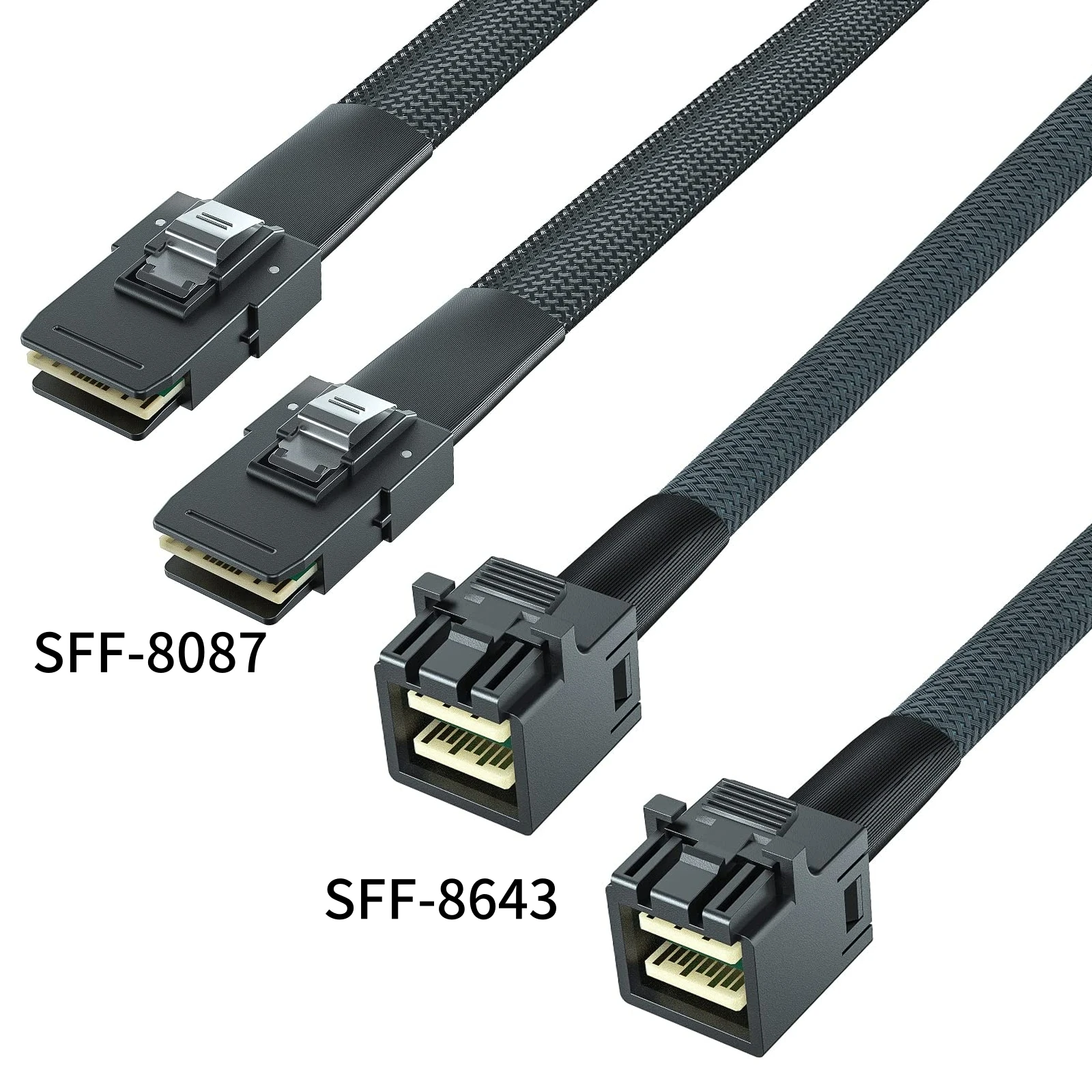 0.5M 1M Internal Mini SAS SFF-8643 SFF-8087 Data Transfer Cable with Shielding for Server RAID PCI Express Controller Hard Disk