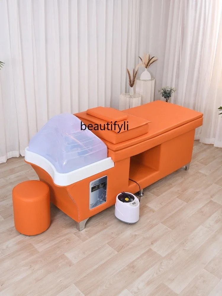 Head Therapy Bed Shampoo Chair with Massage Fumigation Hair Salon Barber Beauty Salon Special