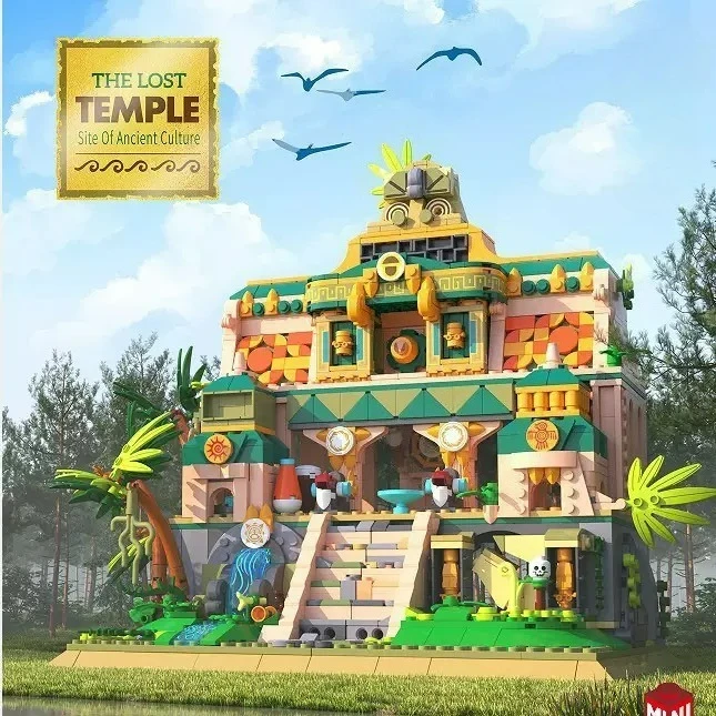 MOC The Lost Temple Site of Ancient Cilture Modle Building Block High Tech Kit Street Scene House Bricks Puzzle DIY Toy Kid Gift