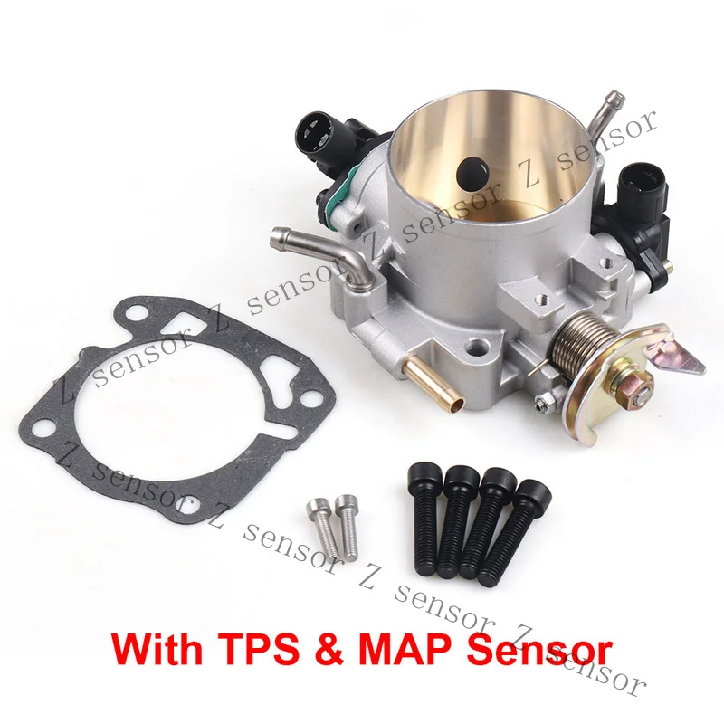 RRR+ 70mm Billet Throttle Body w/ TPS MAP Sensors Honda Civic Integra B D H F Motors