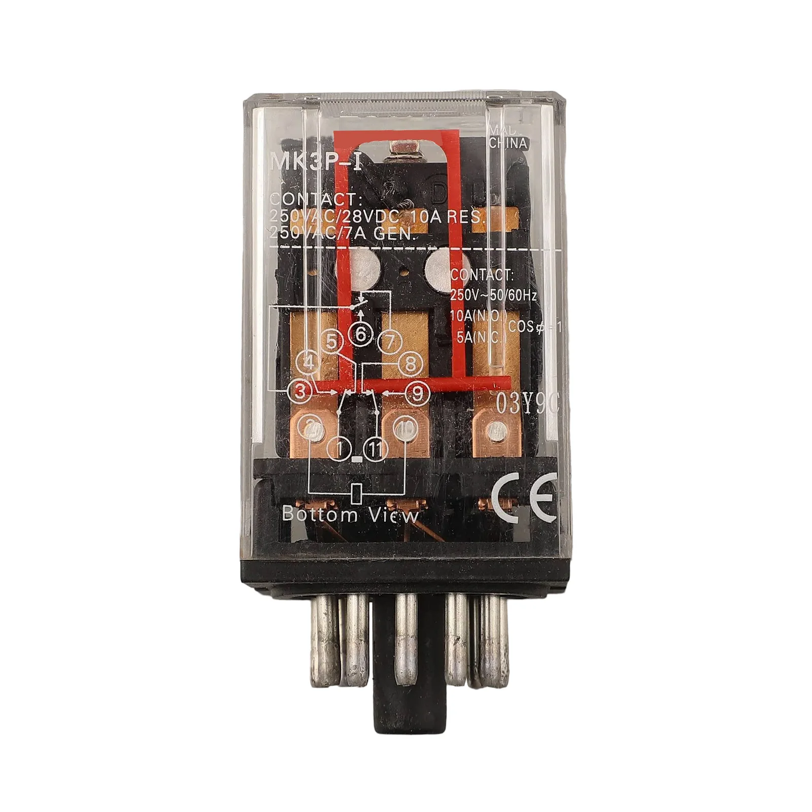 10A 250VAC Relay 11 Pin Relay Automatic Control Communication Electronic Equipment High Temperature Resistance