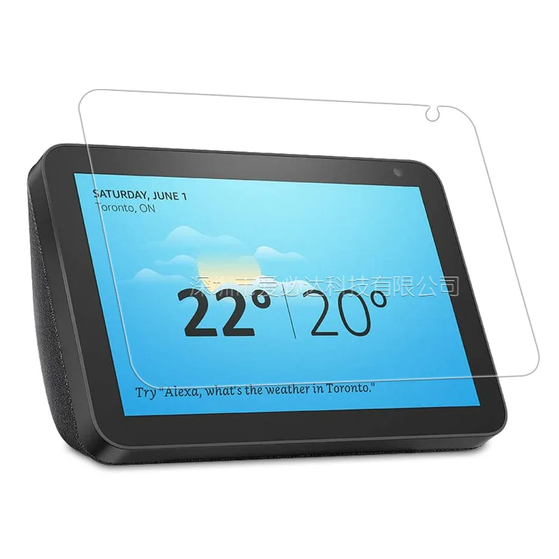 2 Pcs สำหรับ Amazon Echo แสดง8ป้องกันรอยขีดข่วน Screen Protector กระจกนิรภัย HD แก้วป้องกันฟิล์ม
