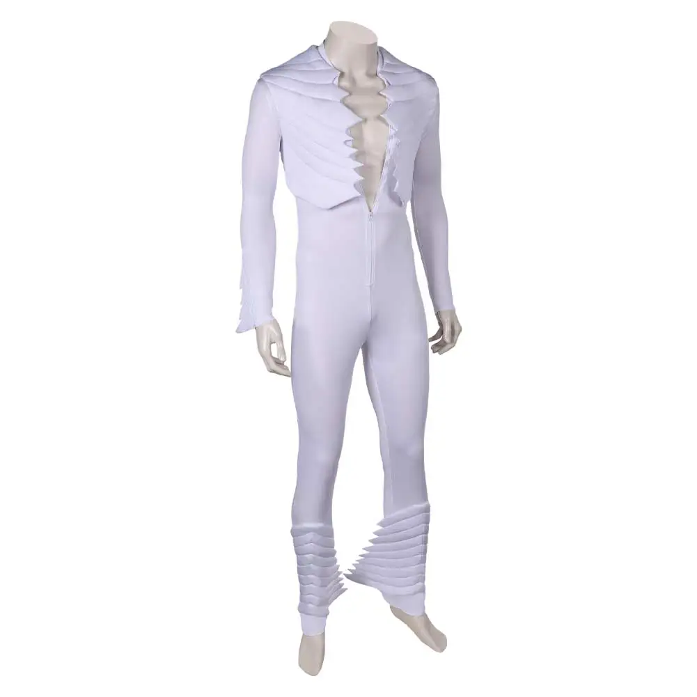 Fantasy Freddie Cos Mercury Costume Cosplay Rock Band Gioco di ruolo Gilet bianco per uomini adulti Vestito da festa di carnevale di Halloween