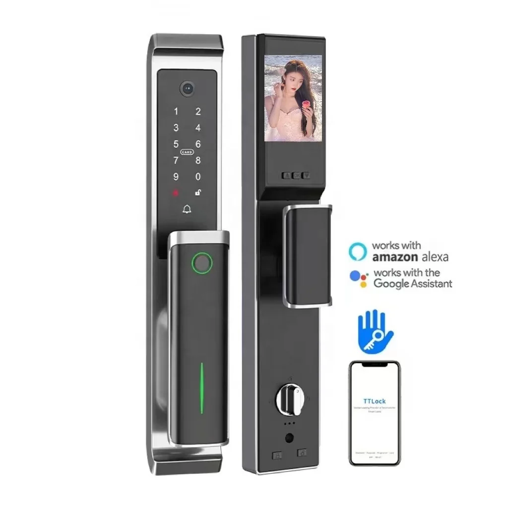 

TTlock Fingerprint Entry Electric Alarm Ekey Smart Alexa Gate Locks Wifi Home Intelligent Lock