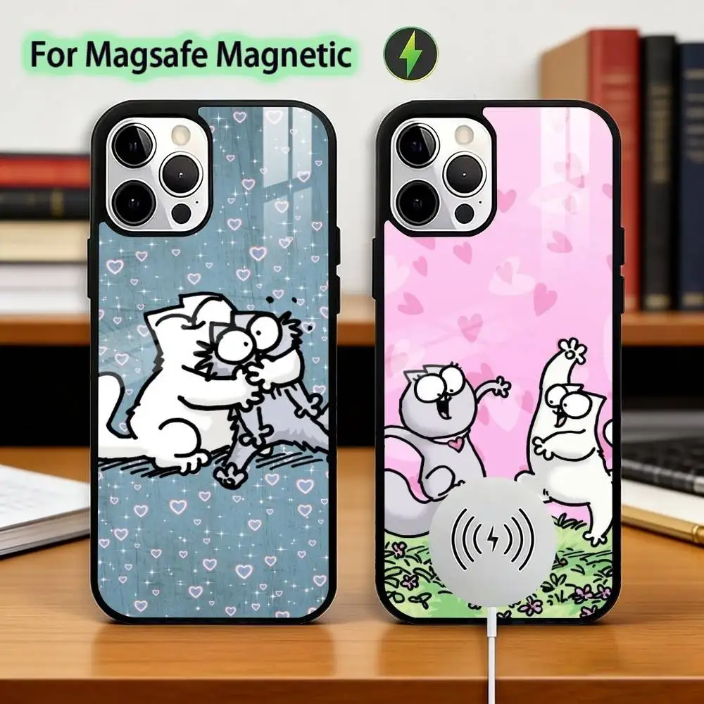 

S-Simons And C-Cats Phone Case For iPhone17,16,15,14,13,12,11 Plus,Pro Magnetic with Magsafe Wireless Charging