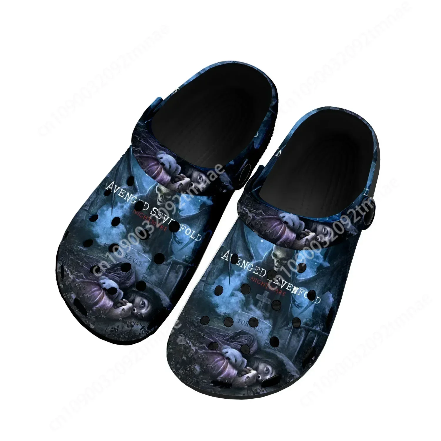 

Avenged Sevenfold A7X Home Clogs Custom Water Shoes Mens Womens Teenager Shoe Garden Clog Breathable Beach Hole Slippers Black