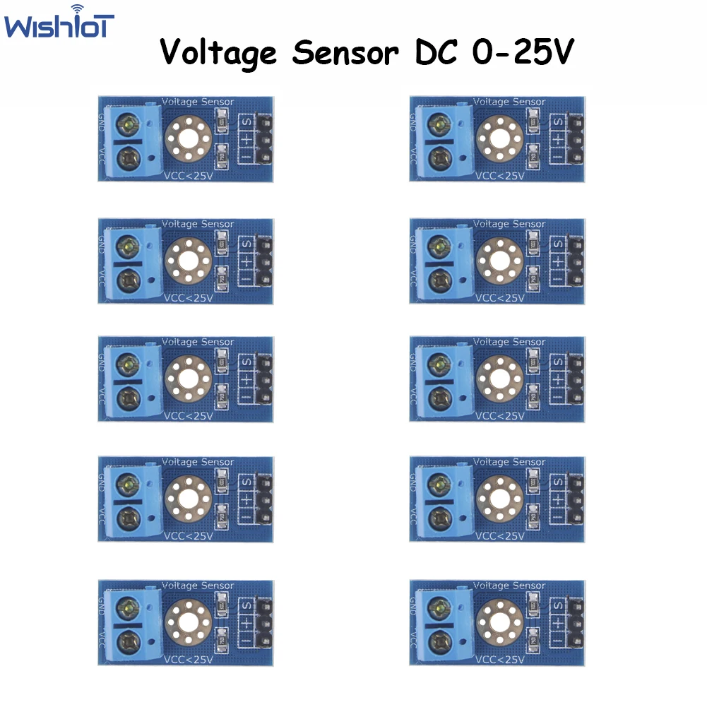 DC 0-25V 표준 전압 센서 모듈 보드 테스트 전자 브릭, 아두이노 DIY 키트용 스마트 전자 로봇, 10 개